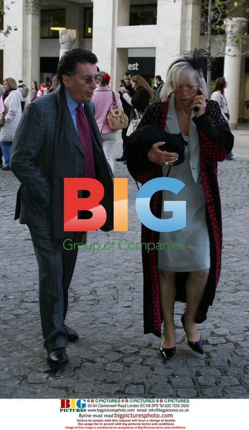 Robert Powell and wife Babs at Lucy Davis wedding