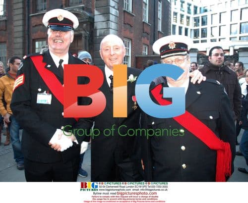 Jasper Carrott and security at Lucy Davis' wedding