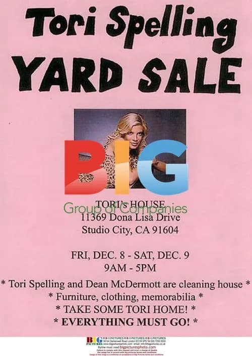 Tori Spelling Holds Garage Sale in LA