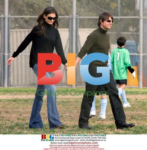 Tom Cruise and Katie Holmes at Soccer Game