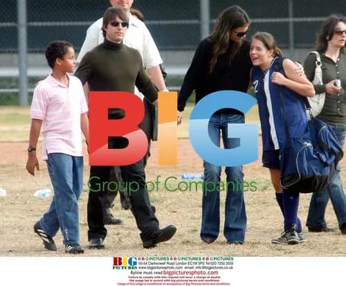 Tom Cruise and Katie Holmes at Soccer Game