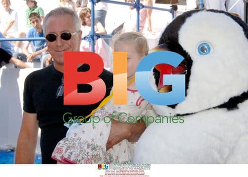 Steve Bisley and daughter at 'Happy Feet' premiere