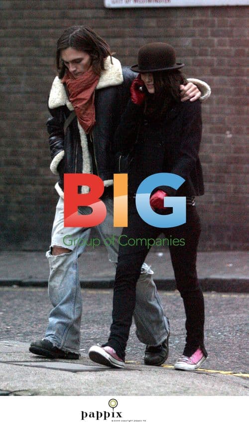 Keira Knightley and Rupert Friend walk in London