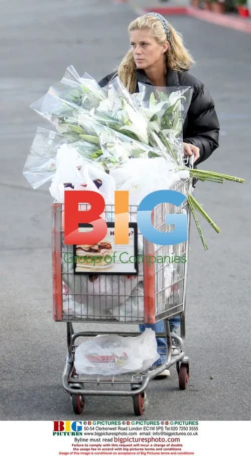 Rachel Hunter shops with son Liam