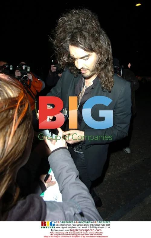 Russell Brand leaving British Comedy Awards 2006
