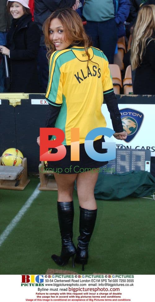 Myleene Klass at Norwich City FC