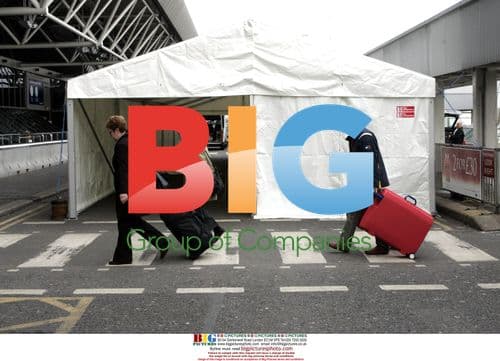 New tents at Heathrow Airport