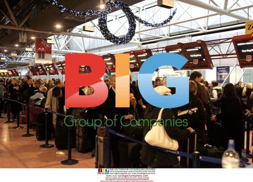 Holiday rush at Heathrow terminal four