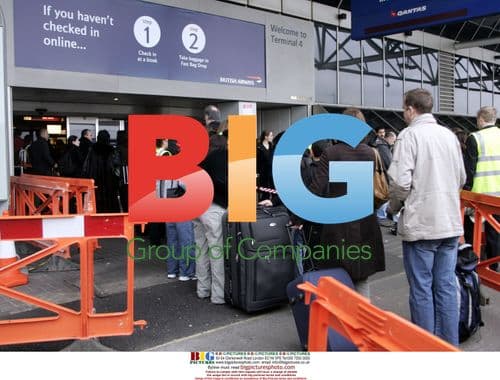 Holiday rush at Heathrow airport, terminal four