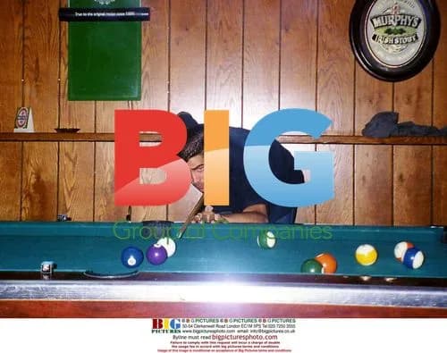 Colin Farrell Playing Pool in Bar