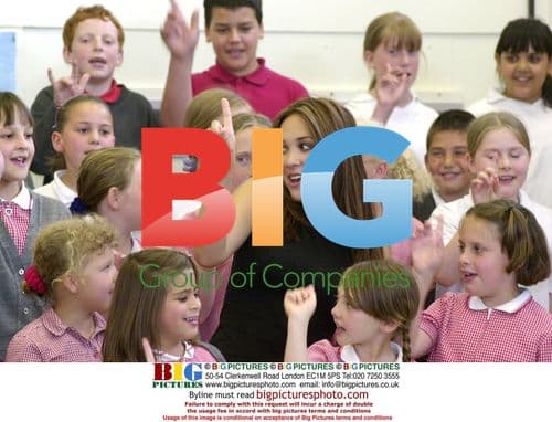 Myleene Klass Visits Old School in Norfolk