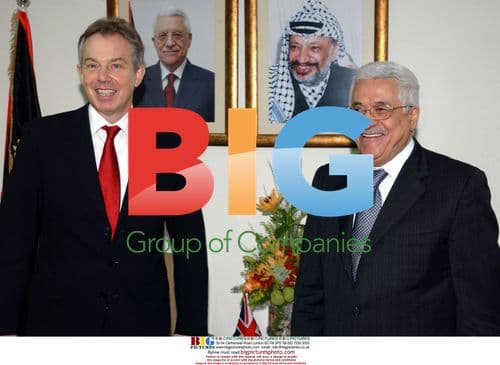 Tony Blair Meets with Mahmoud Abbas