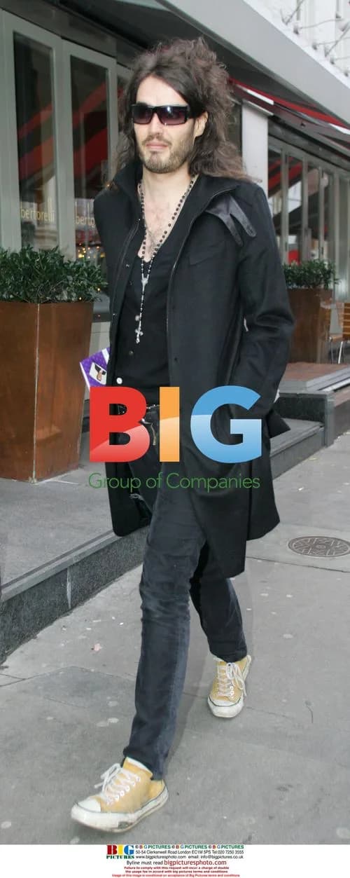 Russell Brand Outside Charlotte Street Hotel