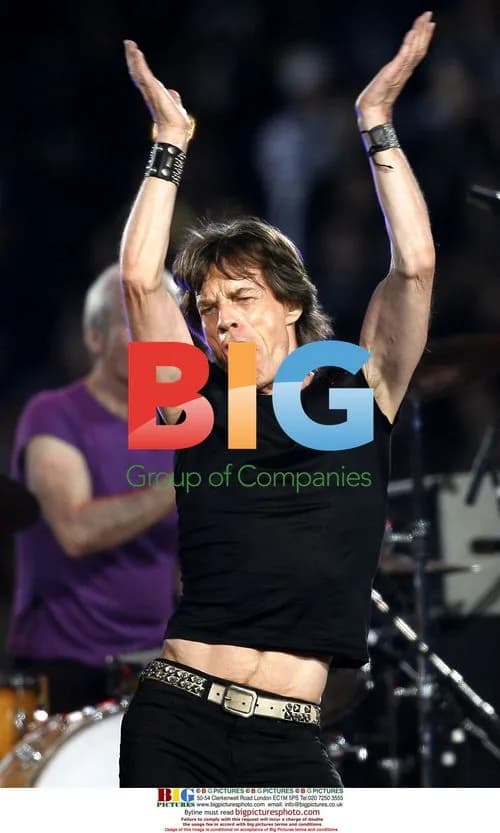 Mick Jagger and the Rolling Stones at Super Bowl XL
