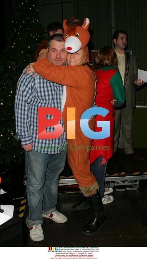 DJ Chris Moyles and Edith Bowman at Radio 1 Christmas Party