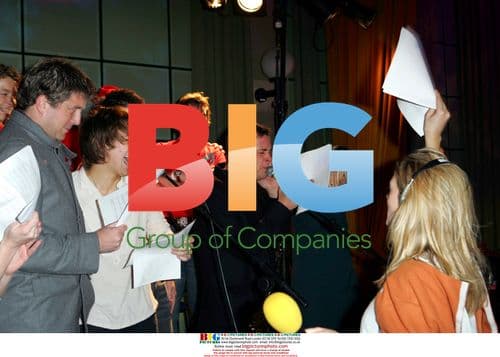 Band Aid recreation at BBC Radio 1 Christmas Party