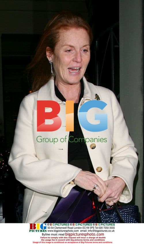 Duchess of York and daughters leave Claridge's