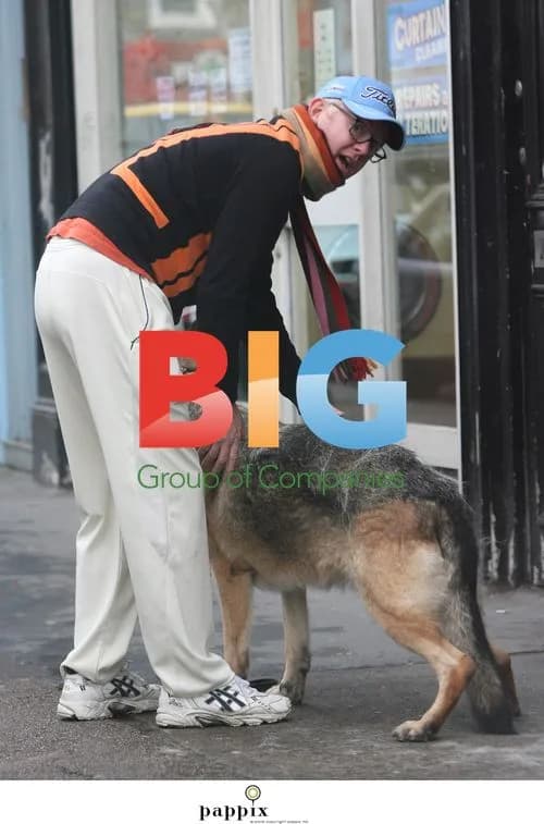 Chris Evans and Alsation Dog