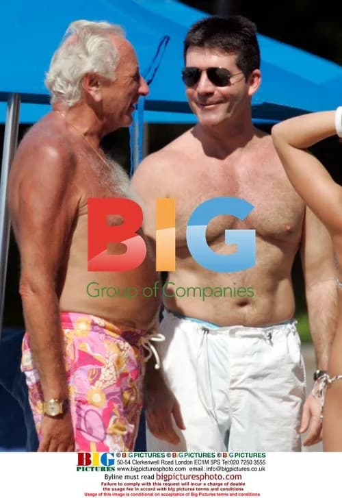 Simon Cowell, Michael Winner, and Philip Green on Caribbean Holiday