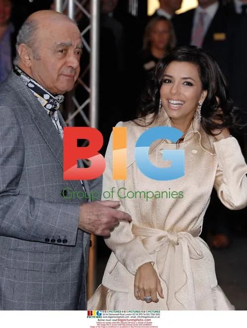 Eva Longoria and Mohamed Al-Fayed at Harrods Sale Opening