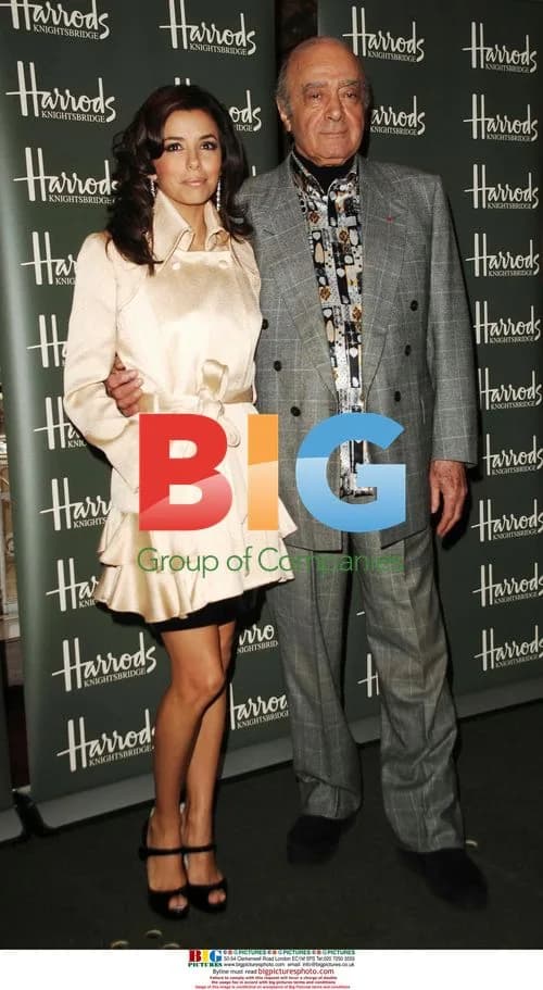 Eva Longoria and Mohamed Al-Fayed at Harrods Sale