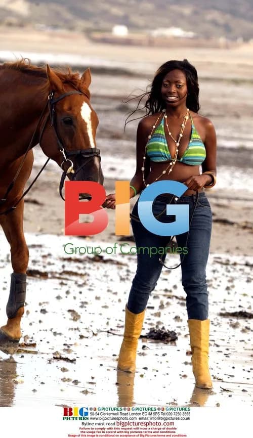 Makosi Musambasi tries horse riding in France