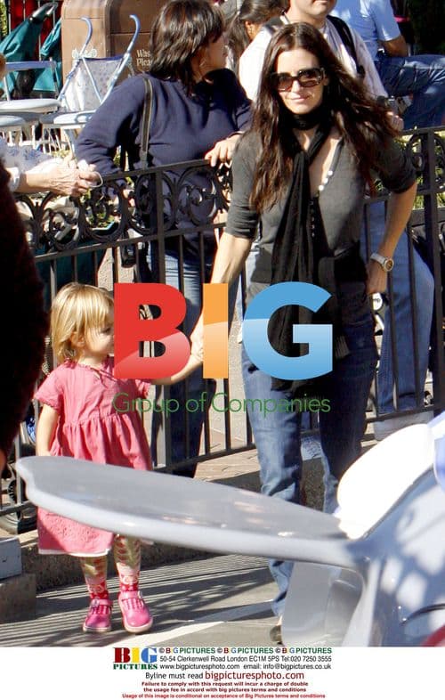 Courteney Cox and family at Disneyland