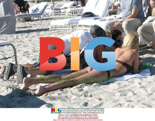 Kimberly Stewart Relaxes on Miami Beach