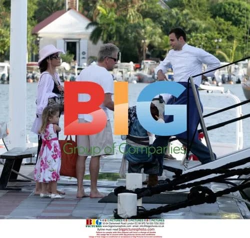 Catherine Zeta Jones, Michael Douglas and Kids on Yacht