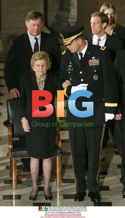 Betty Ford Viewing Husband's Casket