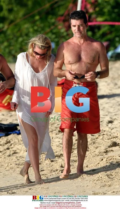 Simon Cowell celebrates X-Factor win in Caribbean