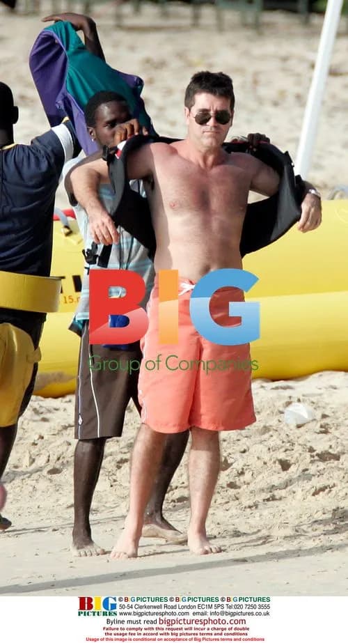 Simon Cowell Enjoys Caribbean Getaway