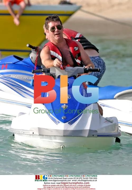 Simon Cowell on Caribbean Holiday