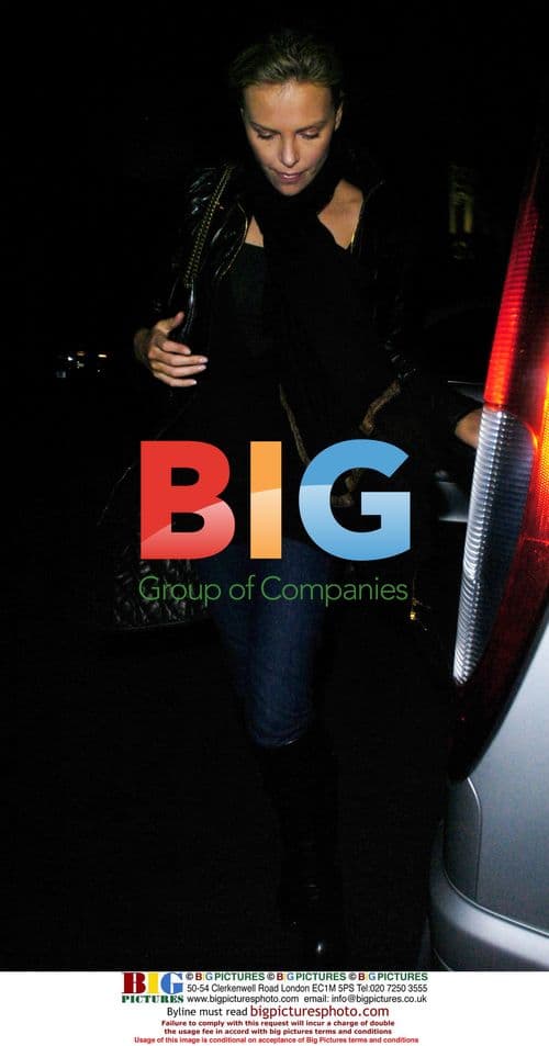 Charlize Theron returns to hotel in London