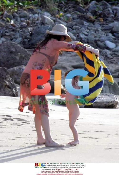 Michael Douglas and Family on Beach Vacation