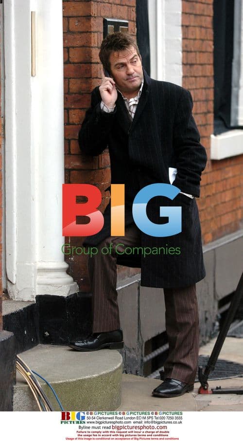 Danny Baldwin and Mike Baldwin filming Coronation Street