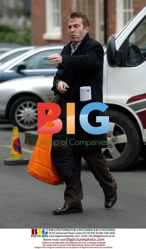 Danny Baldwin and Mike Baldwin filming Coronation Street