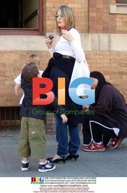 Diane Keaton and son Duke at farmers market