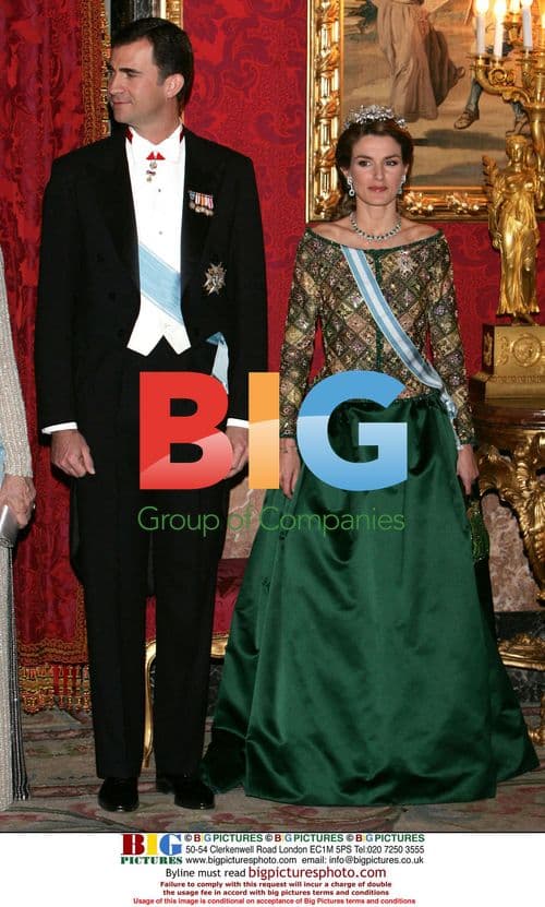 Spain's Prince and Princess Attend Putin Gala Dinner