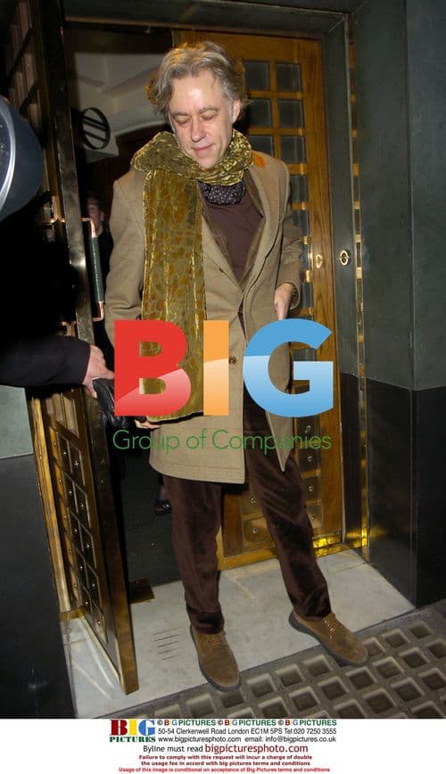 Sir Bob Geldof and Jeanne Marine at the Ivy