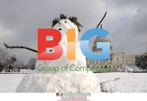 Snowman in Front of US Capitol