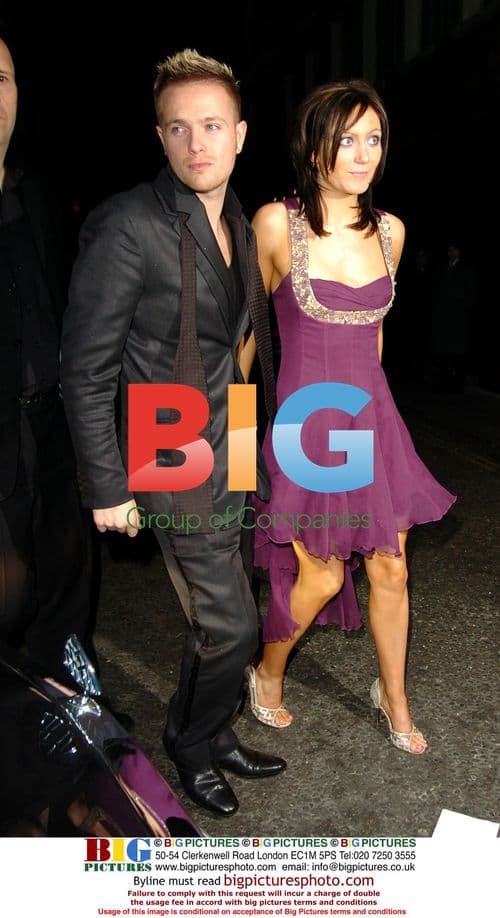 Westlife's Nicky and Georgina Byrne leave Brits 2006 after party