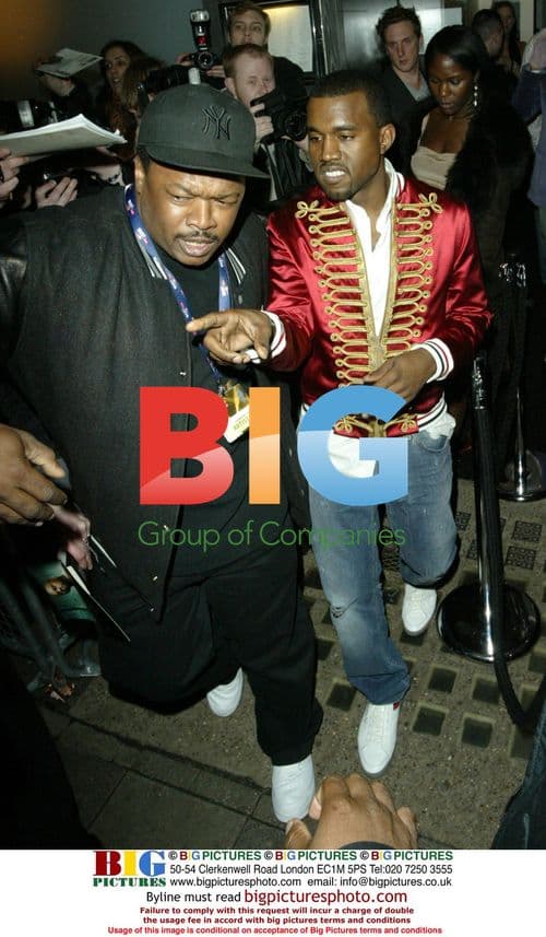 Kanye West leaving Brits 2006 after party