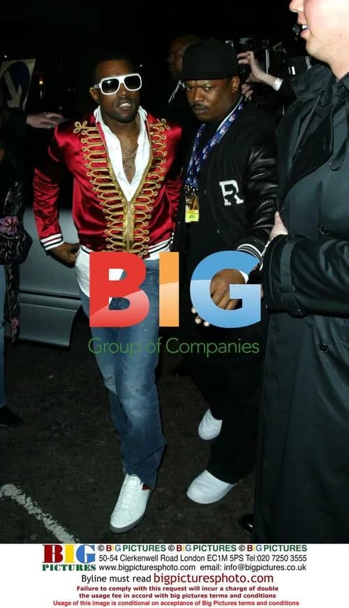 Kanye West leaves Brits 2006 after party