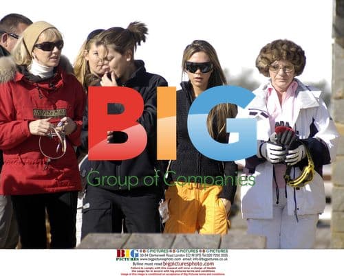 Victoria Beckham and Son Romeo Enjoy Snow Day