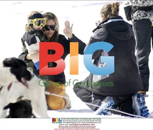 Victoria Beckham and son Romeo enjoy snow fun