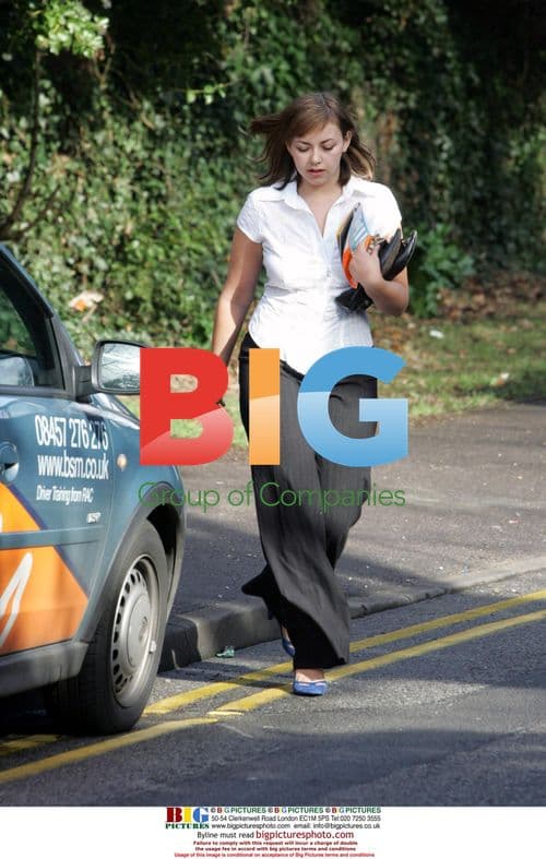 Charlotte Church takes driving lesson