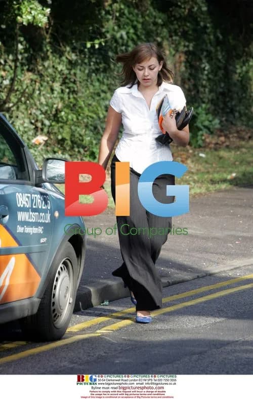 Charlotte Church takes driving lesson