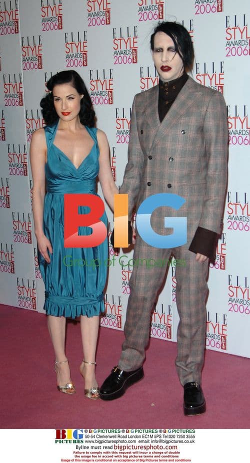 Marilyn Manson and Dita Von Teese at Elle Style Awards 2006