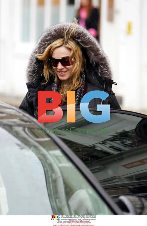 Madonna Leaves Gym in Snow
